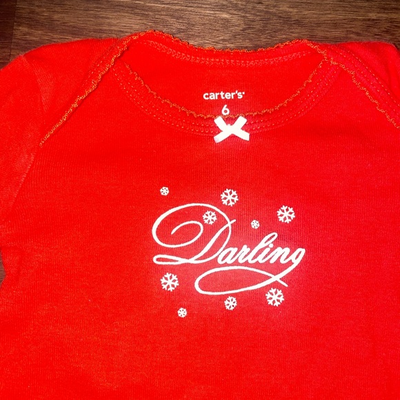 3-6M Baby Girl Christmas Long Sleeve Body Suits (Set of 2) - Picture 9 of 12